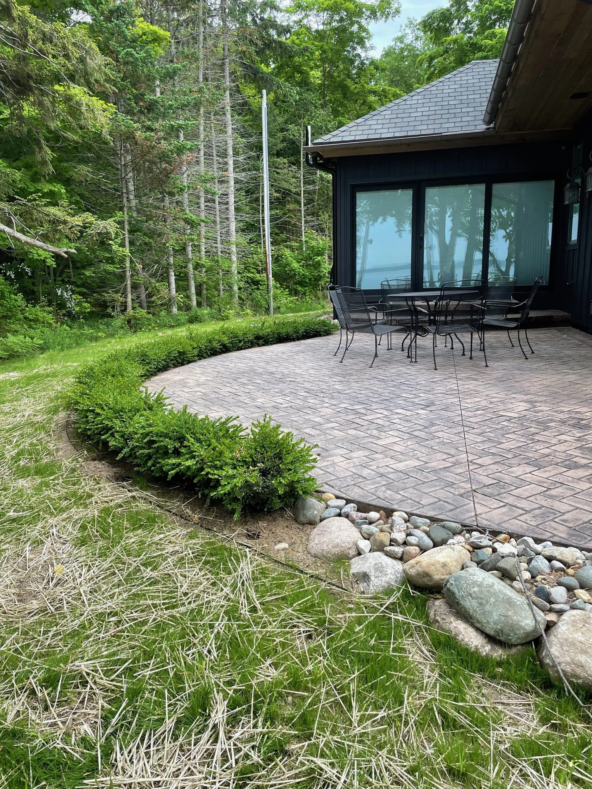 Lakefront hardscape at Nate Boggs residence